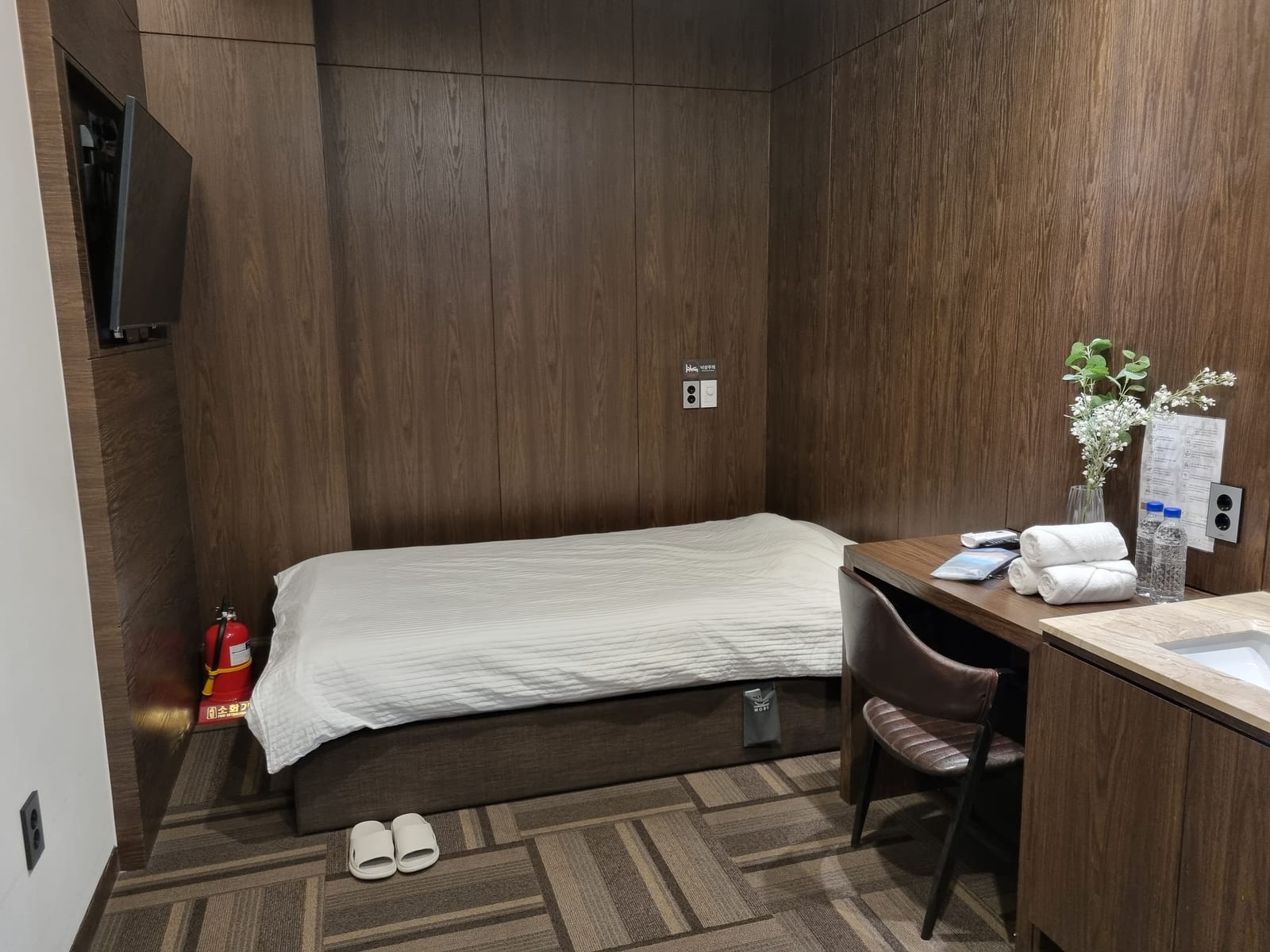 해운누리한의원 1인실 입원실 내부